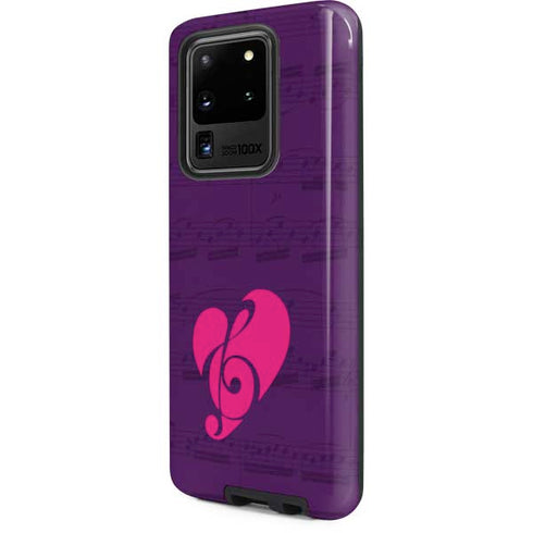 Purple Musical Notes Galaxy S20 Ultra 5G Pro Case