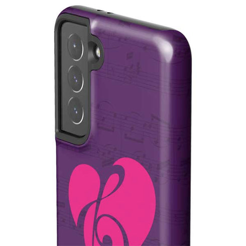 Purple Musical Notes Galaxy S21 5G Pro Case