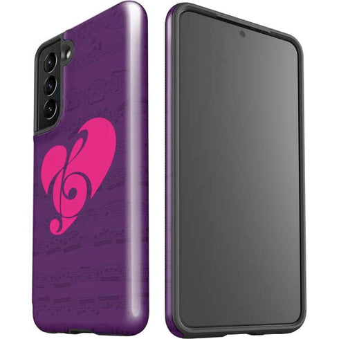 Purple Musical Notes Galaxy S21 5G Pro Case