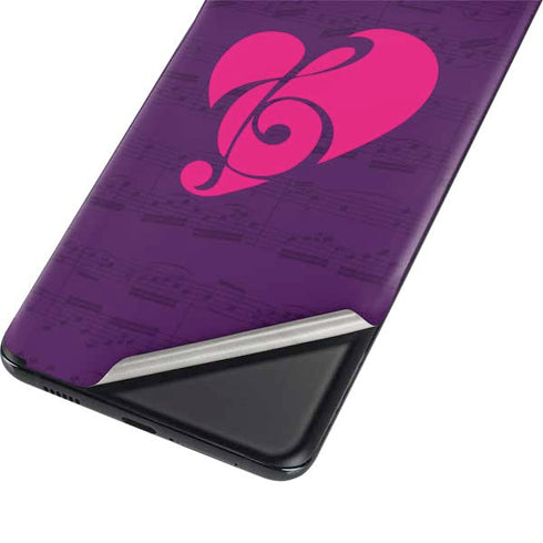 Purple Musical Notes Galaxy S21 5G Skin