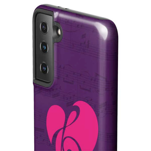 Purple Musical Notes Galaxy S21 Plus 5G Pro Case