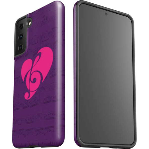 Purple Musical Notes Galaxy S21 Plus 5G Pro Case