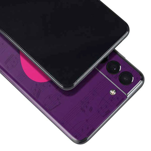 Purple Musical Notes Galaxy S21 Plus 5G Skin