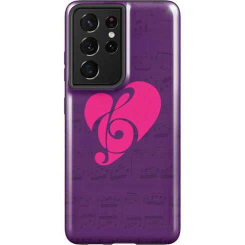 Purple Musical Notes Galaxy S21 Ultra 5G Pro Case