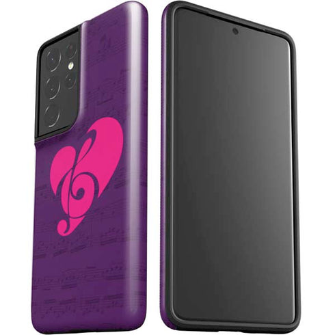 Purple Musical Notes Galaxy S21 Ultra 5G Pro Case