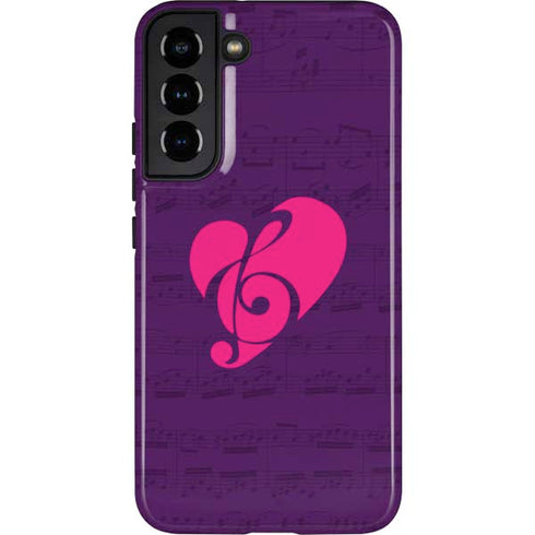 Purple Musical Notes Galaxy S22 Plus Pro Case