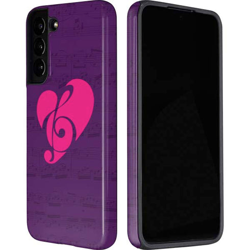 Purple Musical Notes Galaxy S22 Plus Pro Case