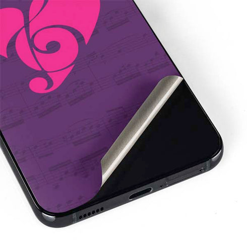 Purple Musical Notes Galaxy S22 Plus Skin
