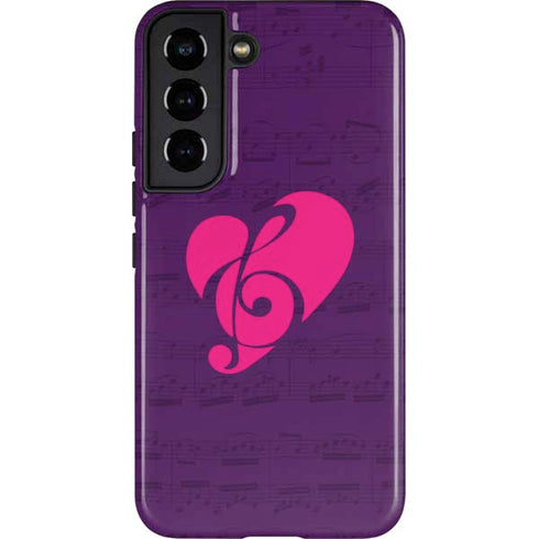 Purple Musical Notes Galaxy S22 Pro Case