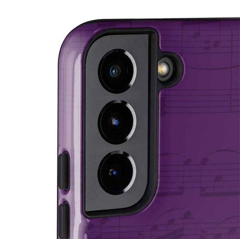 Purple Musical Notes Galaxy S22 Pro Case