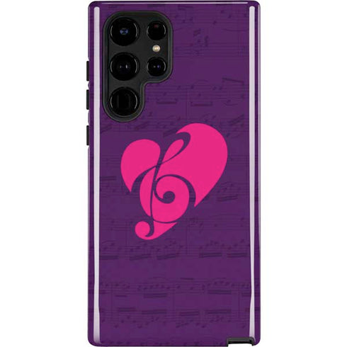 Purple Musical Notes Galaxy S22 Ultra Pro Case