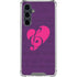 Purple Musical Notes Galaxy S23 FE Clear Case