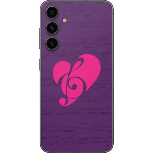 Purple Musical Notes Galaxy S23 FE Skin
