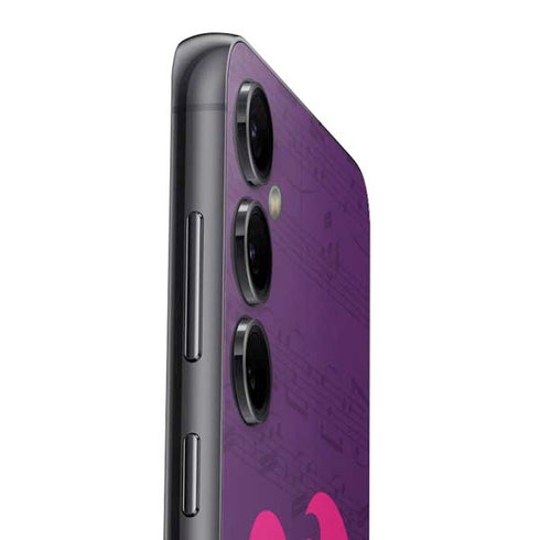 Purple Musical Notes Galaxy S23 FE Skin