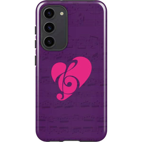 Purple Musical Notes Galaxy S23 Plus Pro Case