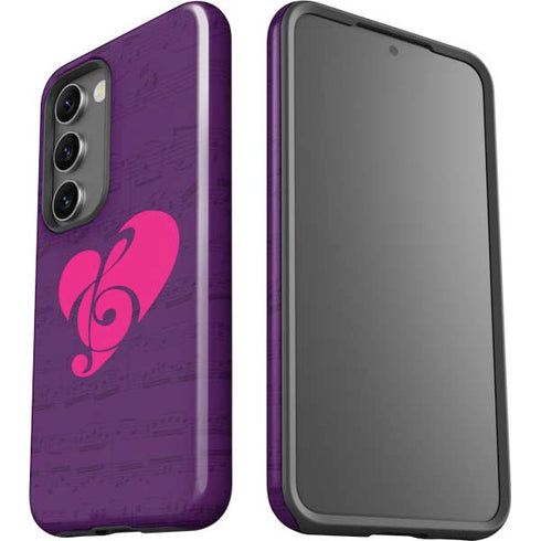 Purple Musical Notes Galaxy S23 Plus Pro Case