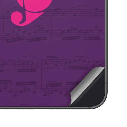 Purple Musical Notes Galaxy S23 Plus Skin