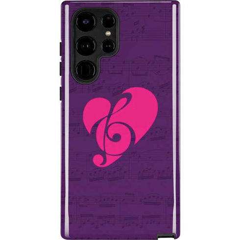 Purple Musical Notes Galaxy S24 Ultra Impact Case