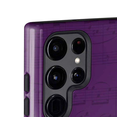 Purple Musical Notes Galaxy S24 Ultra Impact Case