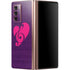 Purple Musical Notes Galaxy Z Fold2 5G Skin