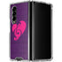 Purple Musical Notes Galaxy Z Fold4 5G Clear Case
