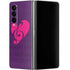 Purple Musical Notes Galaxy Z Fold4 5G Skin