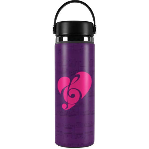 Purple Musical Notes Hydro Flask 20oz Wide Mouth Skin