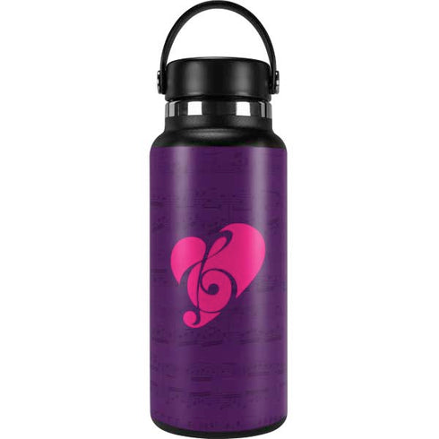 Purple Musical Notes Hydro Flask 32oz Wide Mouth Skin