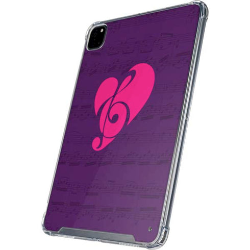 Purple Musical Notes iPad Pro 12.9in (2020) Clear Case