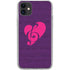 Purple Musical Notes iPhone 11 Clear Case