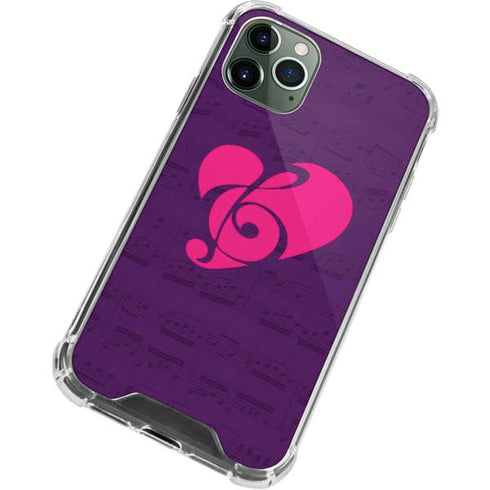 Purple Musical Notes iPhone 11 Pro Max Clear Case