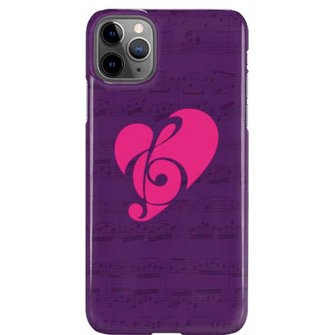 Purple Musical Notes iPhone 11 Pro Max Lite Case