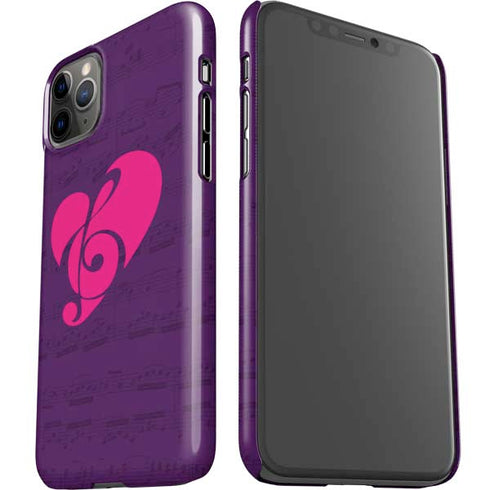 Purple Musical Notes iPhone 11 Pro Max Lite Case
