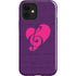 Purple Musical Notes iPhone 12 Impact Case