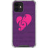 Purple Musical Notes iPhone 12 Mini Clear Case
