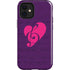 Purple Musical Notes iPhone 12 Mini Impact Case