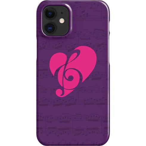 Purple Musical Notes iPhone 12 Mini Lite Case