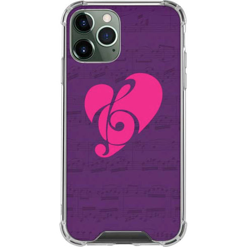 Purple Musical Notes iPhone 12 Pro Clear Case