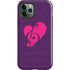 Purple Musical Notes iPhone 12 Pro Impact Case