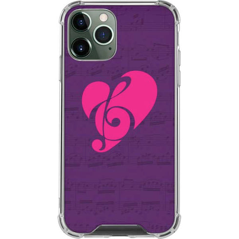 Purple Musical Notes iPhone 12 Pro Max Clear Case