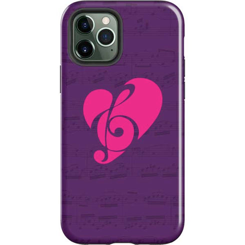 Purple Musical Notes iPhone 12 Pro Max Impact Case