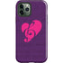 Purple Musical Notes iPhone 12 Pro Max Impact Case