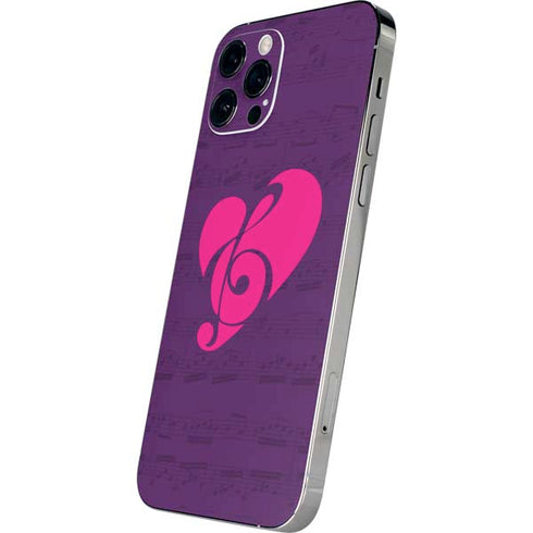Purple Musical Notes iPhone 12 Pro Skin