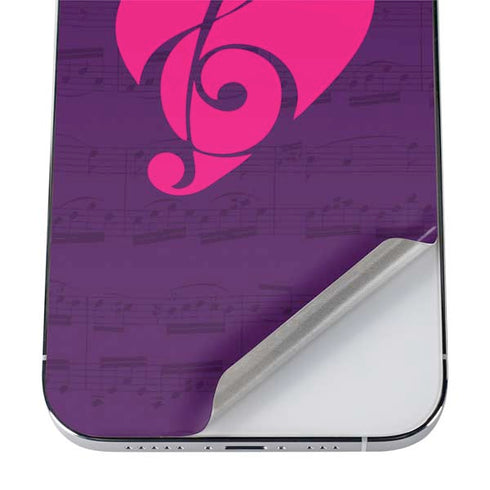 Purple Musical Notes iPhone 12 Pro Skin
