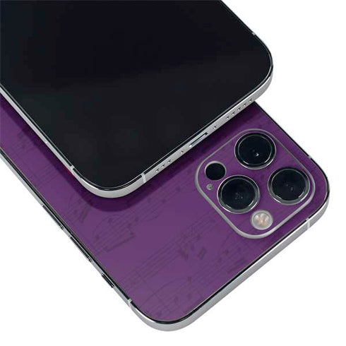 Purple Musical Notes iPhone 12 Pro Skin