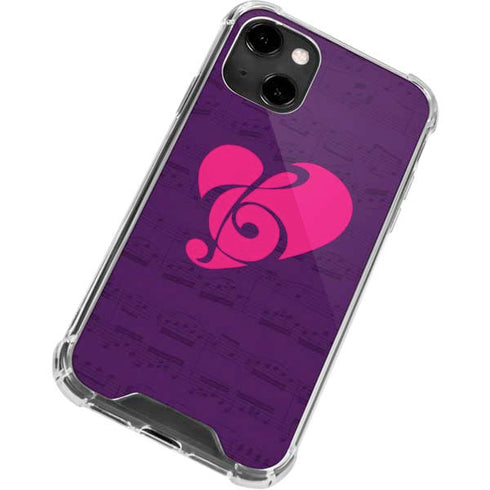 Purple Musical Notes iPhone 13 Clear Case
