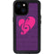 Purple Musical Notes iPhone 13 Mini Waterproof Case