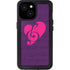 Purple Musical Notes iPhone 13 Mini Waterproof Case