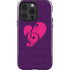 Purple Musical Notes iPhone 13 Pro Impact Case