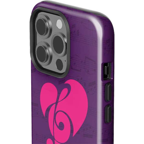 Purple Musical Notes iPhone 13 Pro Impact Case